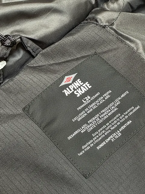 Garment label made for the campaign, Alpine Skate L26