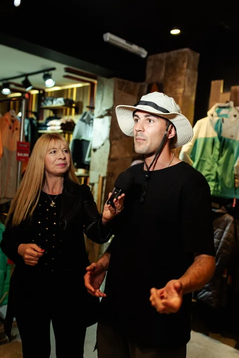 Interview inside the store
