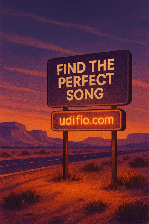 Find the perfect song — desert billboard